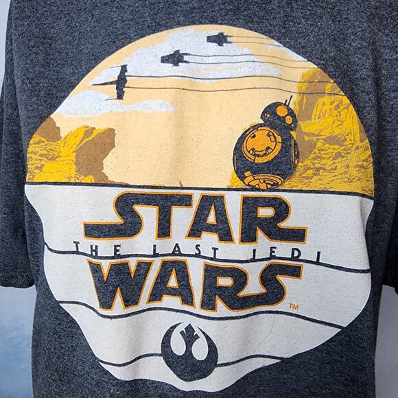Star Wars The Last Jedi Crew Neck Graphic Print T-Shirt | XLarge - Picture 3 of 9